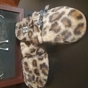 T.U.K Cheetah slippers.